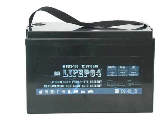 Przenośna bateria litowa ABS 12v 100ah Lifepo4 do zasilania awaryjnego